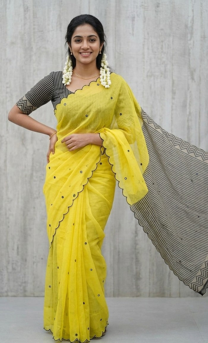 Mirror Work Fancy Sarees