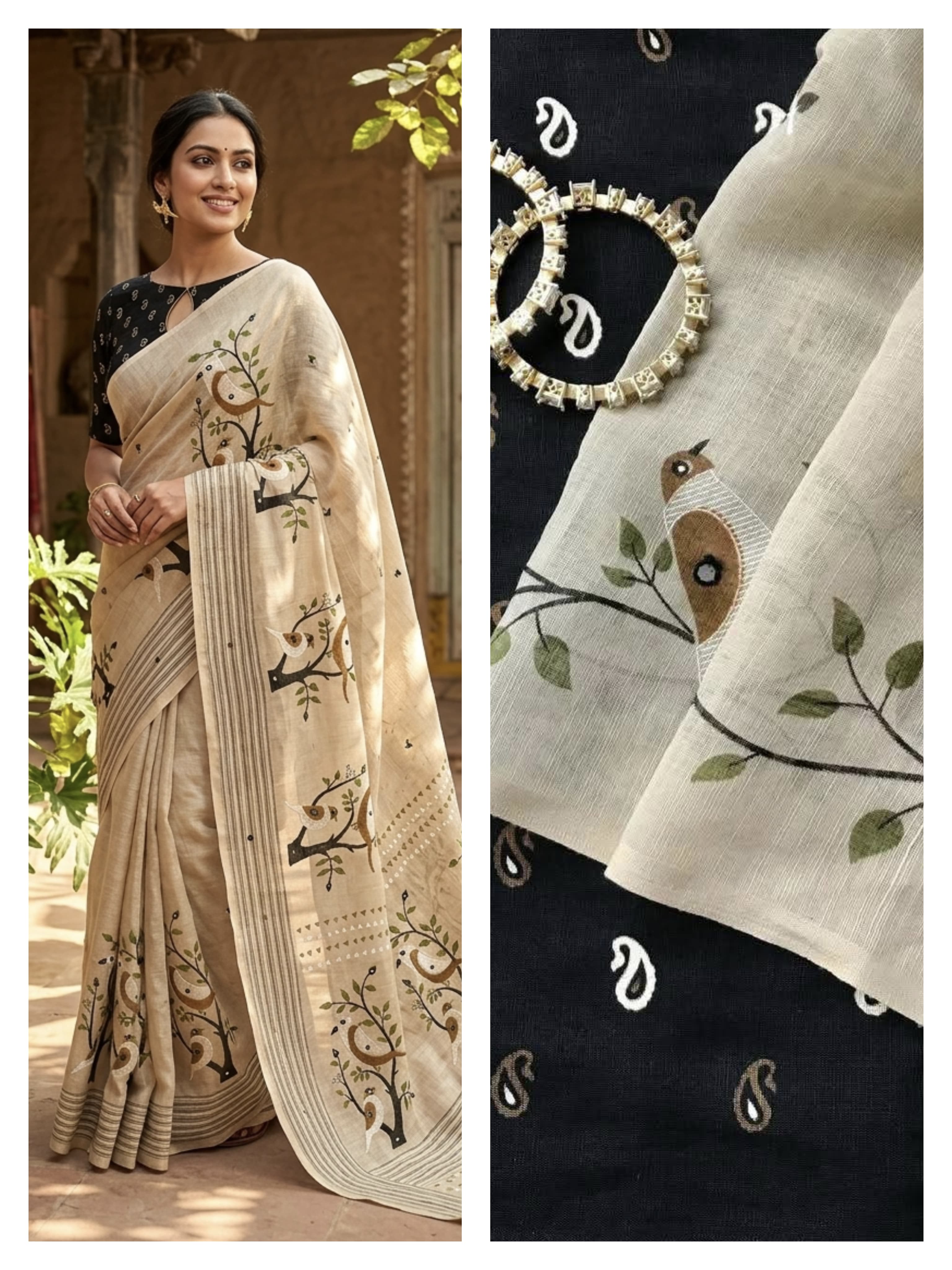 New Linen Cotton Sarees