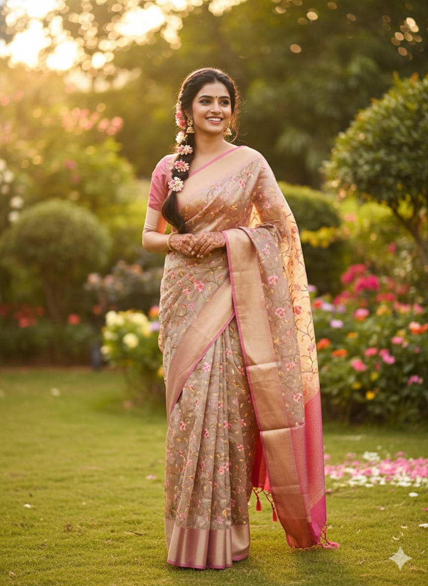semi Kanchivaram  silk Sarees