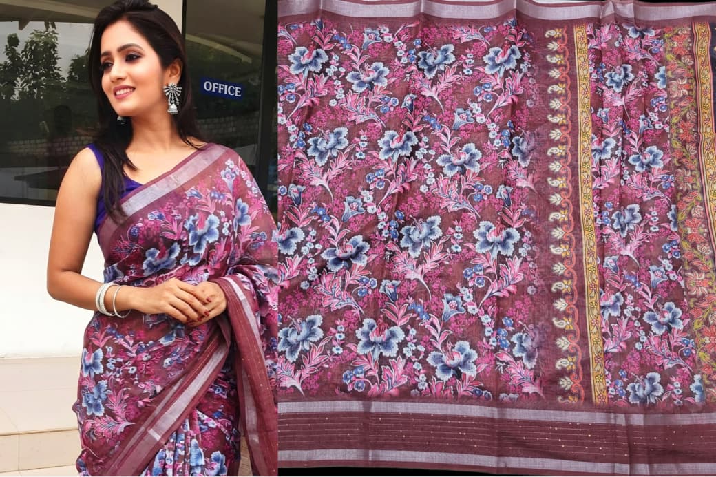 Linen Cotton Sarees
