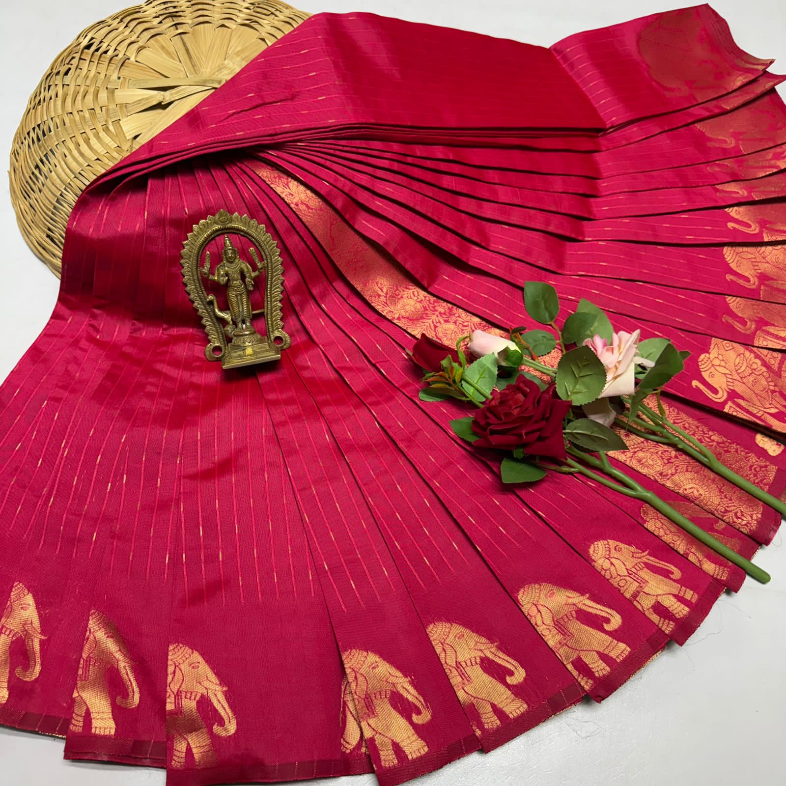 FANCY  VAIRA OOSI LIGHT WEIGHT SILK TYPE SAREES