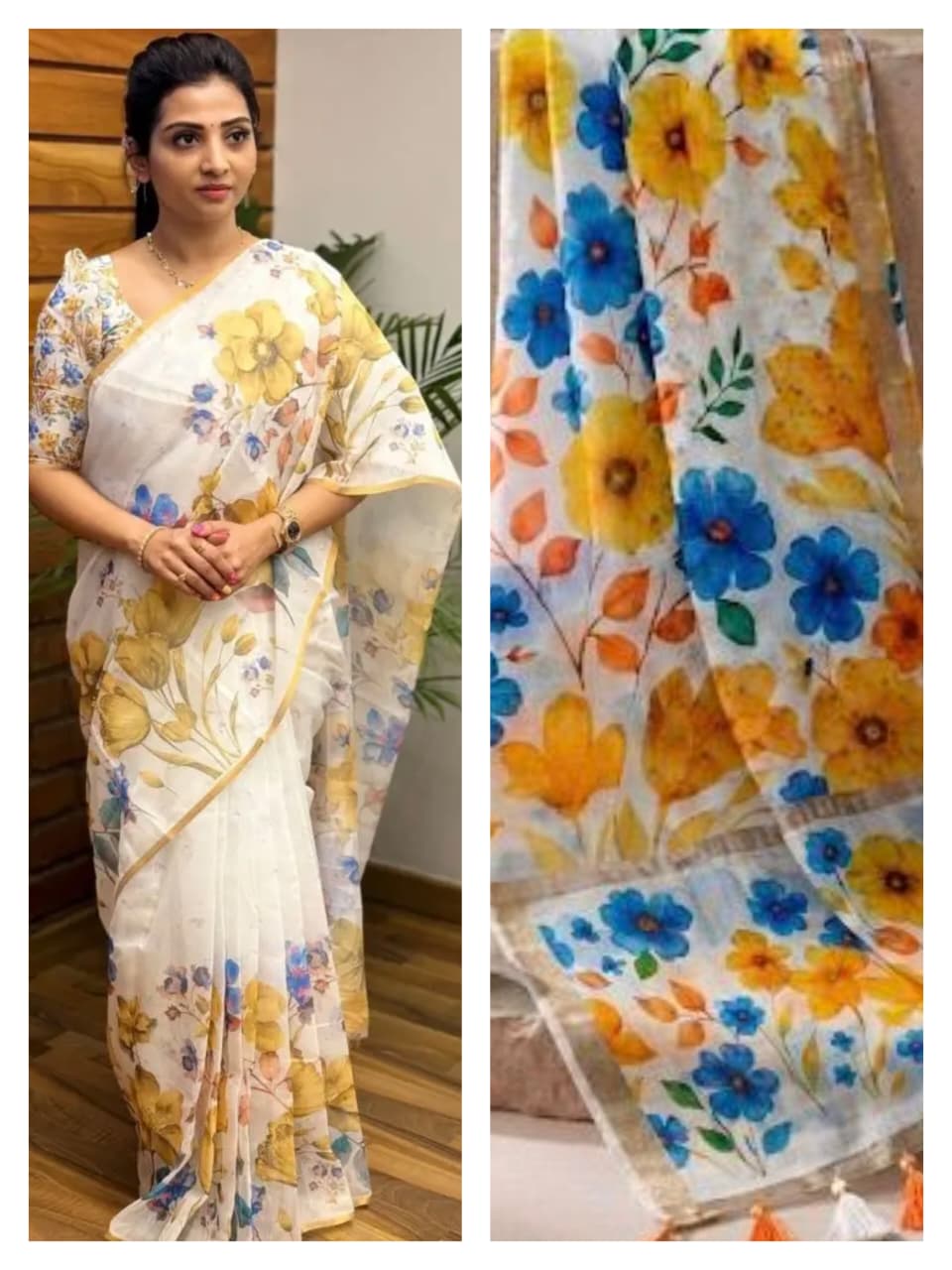 🍁New Linen Cotton Sarees🍁